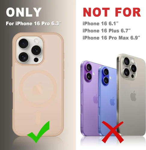 Vista 894 de Funda para Google Pixel 10 Pro XL, cubierta magnética mate, color negro Fit for MagSafe, Screen Protector included, Shockproof Military Grade