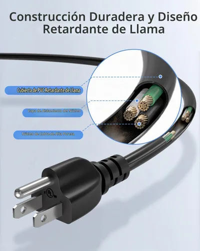Vista 3 de Cable de alimentación de CA de 3 clavijas para olla a presión instantánea