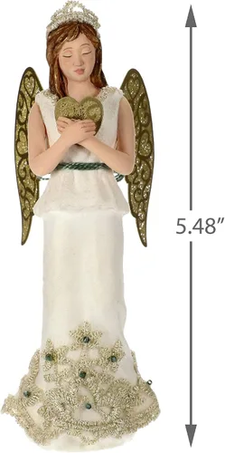 Vista 3 de Hallmark Adorno de recuerdo 2019 Año de Navidad con fecha de amor de ángeles