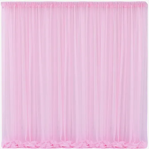 Vista 25 de Cortinas de fondo de tul azul de 10x10 para fiestas, cortina de fondo transparente para fotos de boda, cortinas para baby shower, fotografía, fiesta