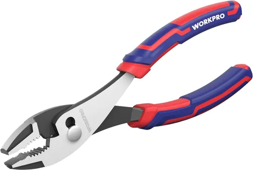 Vista 9 de WORKPRO Herramienta de alicates de junta deslizante de 6 pulgadas, agarre suave grande, acabado para prevención de óxido, mandíbula dentada de 3
