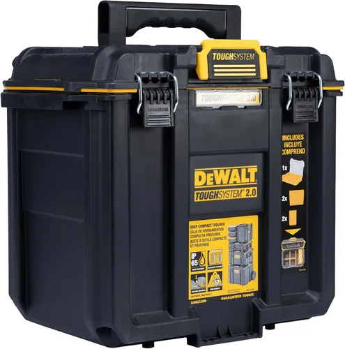 Vista 8 de DEWALT TOUGHSYSTEM 2.0 Caja de herramientas profunda compacta y duradera con divisores extraíbles (DWST08035)