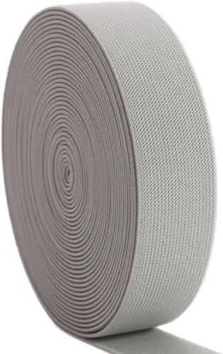 Vista 19 de Banda elástica de punto negro de 1-1/2 pulgadas, 10 yardas, 1.496 in, tejido de sarga de doble cara, correas elásticas pesadas, banda elástica
