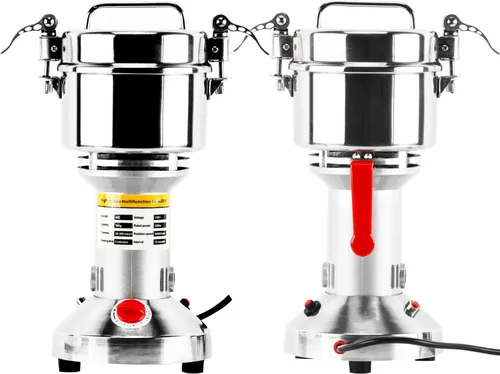 Vista 5 de DasMarine Molinillo eléctrico de grano de alta velocidad de 17.64 oz, molinillo de especias de acero inoxidable comercial con motor de 2500 W, malla