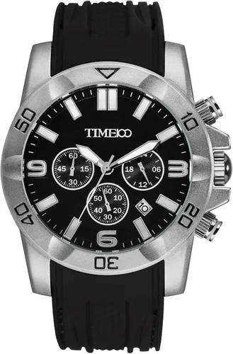 Vista 2 de TIME100 Relojes de cuarzo para hombre de negocios multifunción de cuero de silicona