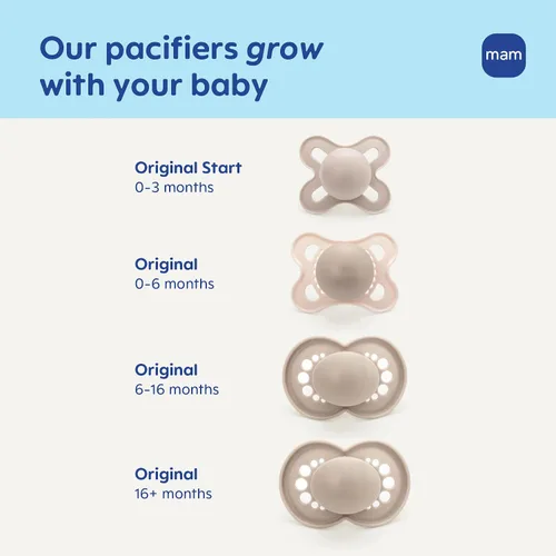 Vista 6 de MAM Chupetes Originales de Día y Noche, Chupete Binky de 0 a 6 Meses, Silicona Sin BPA, Brilla en la Oscuridad, Mejor para Bebés Recién Nacidos