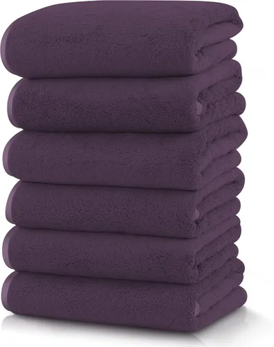 Vista 21 de TENSTARS Toallas de baño de seda con dobladillo para liquidación de baño - 27 x 55 pulgadas - Ligeras, delgadas, de secado rápido - Toalla