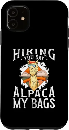 Vista 5 de Funda para iPhone 14 Senderismo You Say Alpaca My Bags Llama Alpaca