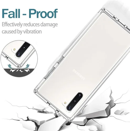 Vista 7 de Funda para Galaxy Note 10, SM-N970U con protector de pantalla de vidrio templado, suave 360 cuerpo completo a prueba de golpes híbrido parachoques