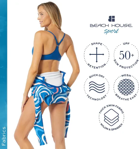 Vista 3 de BEACH HOUSE SPORT Traje de baño de una pieza con cremallera frontal de manga larga Sculpt - Top de bikini adicional
