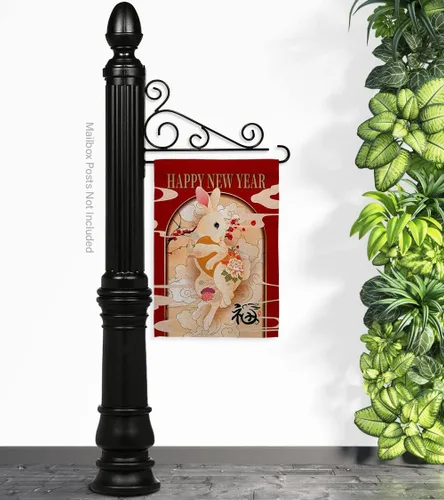 Vista 66 de Breeze Decor Cartel de la fortuna de conejo para el hogar, arte de pared para habitación, patio, porche, césped, jardín, tapiz al aire libre