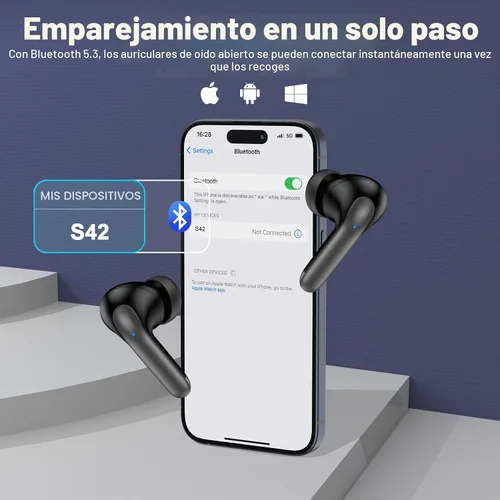 Vista 5 de Samsung - Auriculares inalámbricos Bluetooth para Samsung Galaxy A17 A16 A36 S26 S25 Ultra S24 S23 S22 Bluetooth 5.3 Auriculares con micrófono