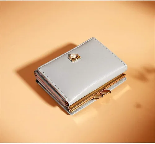 Vista 3 de JIUFENG - Cartera corta para mujer, diseño coreano
