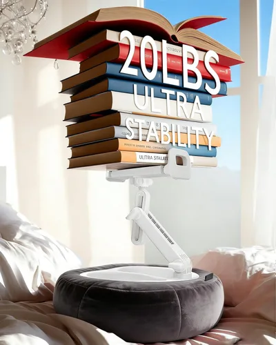 Vista 6 de Miledi Soporte para Tablet en Forma de Almohada, Compatible con Kindle de 4.7"-12.9", iPad, Teléfono/Tableta, Soporte Giratório de 360° para Cama