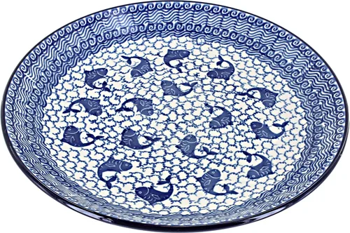 Vista 30 de Cerámica pulida de rosa azul – Plato de cena Athena marrón – 10.5 pulgadas de diámetro – Ideal para comidas diarias, comidas informales o como