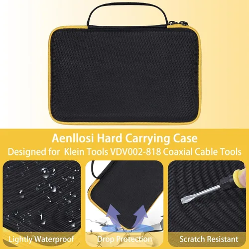 Vista 3 de Aenllosi Funda de transporte rígida de repuesto para herramientas y conectores de cable coaxial Klein Tools VDV002-818, soporte personalizado