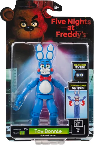 Vista 2 de Jazwares Five Nights at Freddy’s Figura de juguete Bonnie de 5 pulgadas articulada con función de susto luminoso y ojos que brillan en la oscuridad