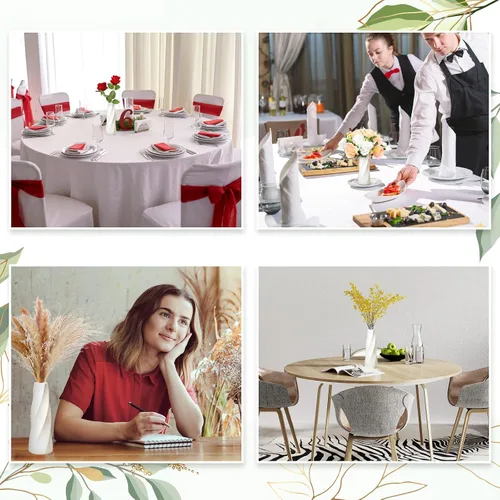 Vista 6 de Didaey 30 jarrones de plástico compuesto a granel, pequeños jarrones cónicos altos para centros de mesa, jarrón irrompible para decoración de bodas