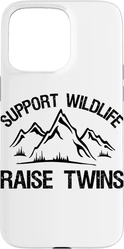 Vista 31 de Support Wildlife Raise Twins Funny Twin Mom Dad Gift Case for iPhone 17