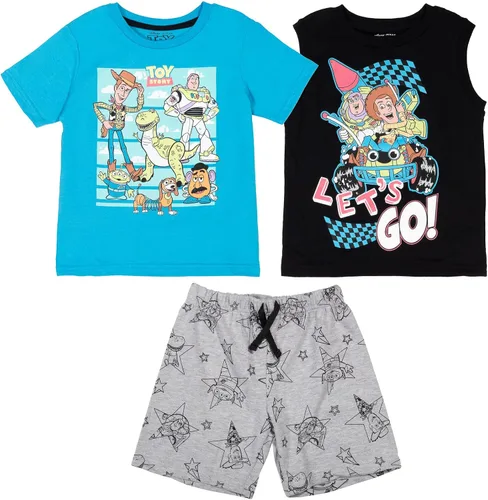 Vista 7 de Disney Lion King Pixar Toy Story - Camiseta sin mangas y pantalones cortos de Mickey Mouse Cars de 3 piezas