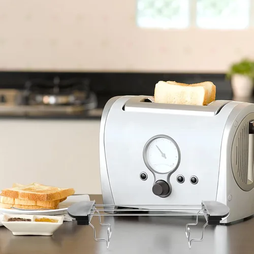 Vista 5 de BESTonZON Rejilla de calentamiento para parrilla, tostadora, rejilla de enfriamiento, estante de calentamiento para tostadora, sándwich, tostadora