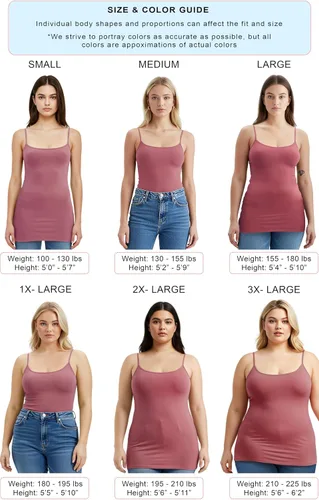 Vista 100 de Emmalise Camisola larga casual básica para mujer, con tirantes ajustables, top en capas