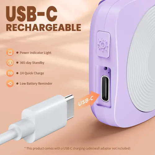 Vista 4 de WSDCAM Alarma de Seguridad Personal para Mujeres, Alarma de Llavero Fuerte de 130dB con Luz de Seguridad LED de 3 Colores, Llavero de Autodefensa