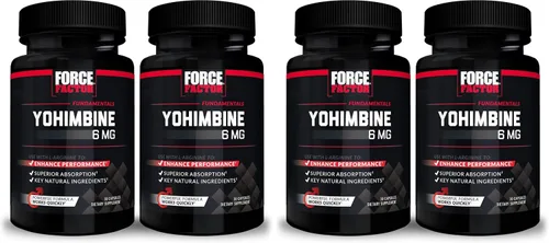 Vista 8 de Force Factor Suplemento de yohimbina para hombres, extracto de corteza de yohimbe con absorción superior para mejorar el rendimiento, pastillas