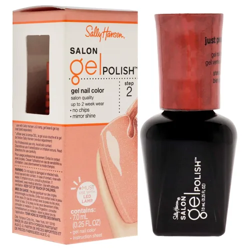Vista 3 de Sally Hansen Salon Pro Gel - Esmalte de uñas laca en gel, Just Peachy, 0.24 onzas líquidas