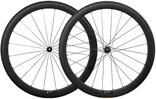 Vista 4 de Material de fibra de carbono Radios de bicicleta de 9.724 in - 12.087 in con tapas de cobre, cubo de tracción recta, radios de rueda plana recta