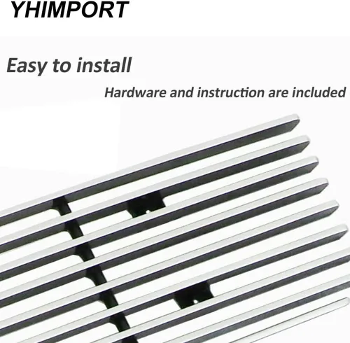 Vista 2 de Inserto de parrilla de aluminio para 2007 2008 2009 2010 2011 2012 2013 Chevy Silverado 1500 Parrilla delantera superior e inferior pulida
