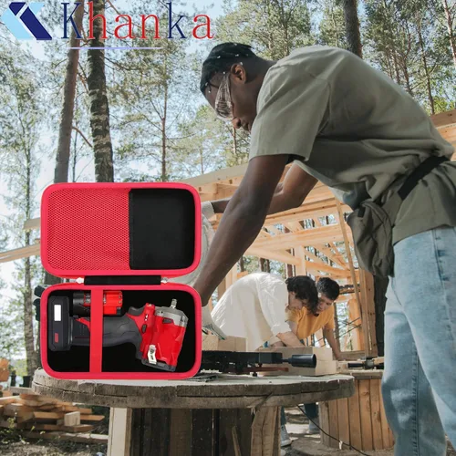 Vista 4 de khanka Funda de almacenamiento rígida de repuesto para llave de impacto Milwaukee 2554-20 M12 Fuel Stubby de 3/8 pulgadas, solo funda