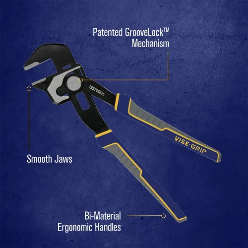 Vista 6 de IRWIN VISE-GRIP Alicates ajustables, fontanería, lengüeta y ranura, 8 pulgadas (IRHT82635)