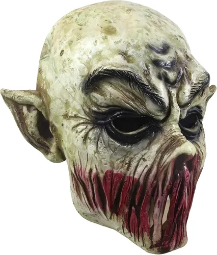 Vista 2 de Demi Sharky Máscara espeluznante de vampiro de Halloween, disfraz de monstruo aterrador, fiesta de cosplay, látex para adultos