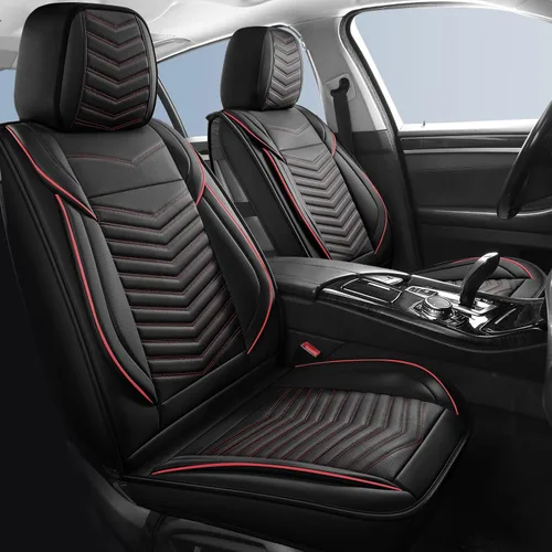 Vista 20 de HChengkikz - Fundas de asiento de automóvil, transpirables e impermeables de piel sintética para automóviles, funda de asiento universal