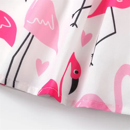 Vista 5 de PATPAT Vestido para bebé recién nacida, manga con volantes, vestido con tirantes y diadema con lazo, talla 3M-3T