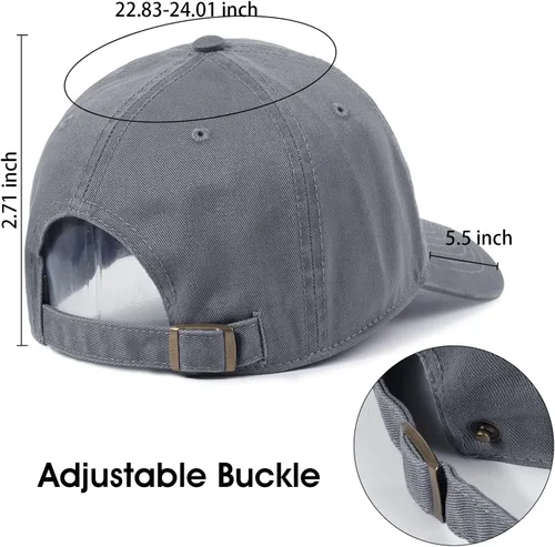 Vista 6 de Crazy Era Gorra de béisbol unisex de algodón liso en blanco para papá, ajustable, estilo vintage