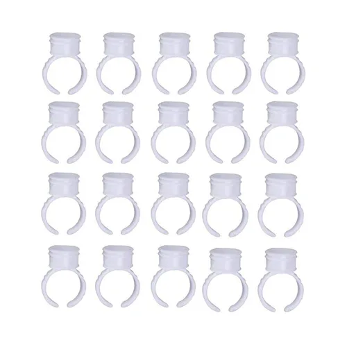 Vista 11 de 100pcs Microblading Pigmento Pegamento Anillos Tatuaje Tinta Titular Para Maquillaje Semi Permanente