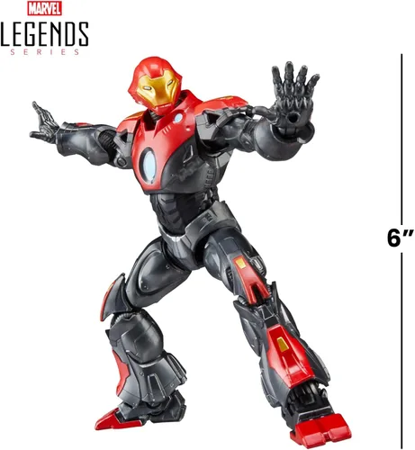 Vista 3 de Serie Marvel Legends Ultimate Iron Man, Figura de acción coleccionable de 6 pulgadas inspirada en cómics con accesorio de cómic a