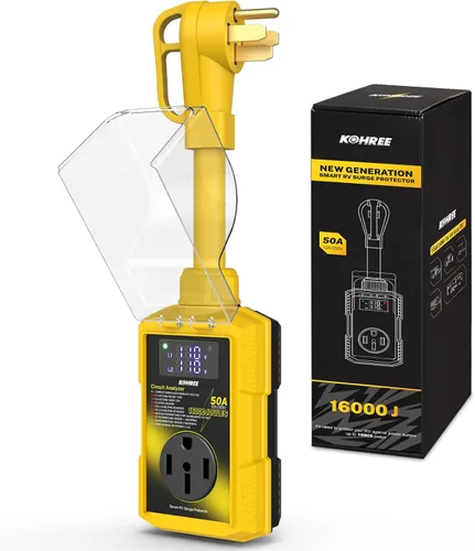 Vista 12 de Kohree Protector contra sobretensiones RV de 30 amperios con protección de alto y bajo voltaje, 10000 julios, 30 amperios, protector