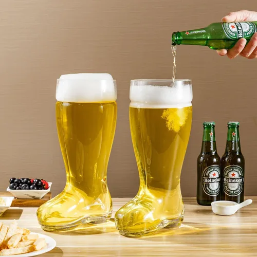 Vista 6 de MyGift Das Boot - Juego de 2 vasos gigantes de cerveza alemana (2 litros)