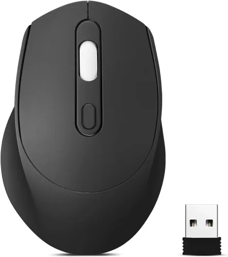 Vista 8 de Ratón inalámbrico Bluetooth de color degradado, doble modo, recargable, silencioso, delgado, portátil, (receptor BT5.2+USB), para laptop