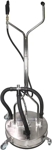 Vista 2 de Limpiador de superficies de acero inoxidable de 21 pulgadas con puerto de vacío, ruedas y accesorio para lavadora a presión de varilla 4000 PSI, 12