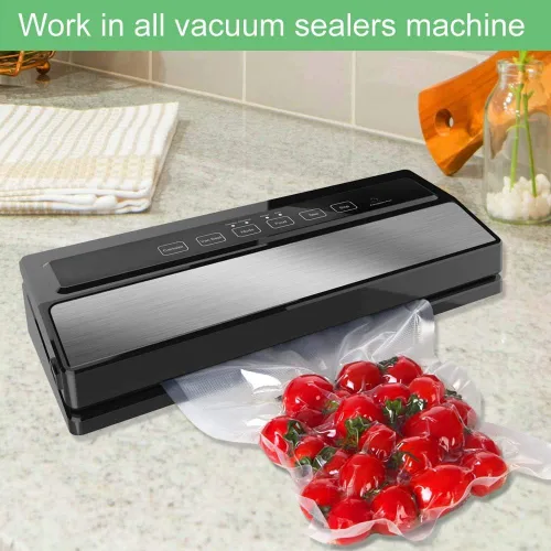 Vista 3 de O2frepak Bolsas selladoras al vacío para alimentos, sin BPA y prevención de pinchazos, bolsas de ahorro de alimentos, ideales para sellador de vacío