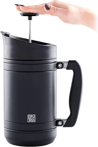 Vista 3 de BruTrek de Planetary Design BaseCamp French Press 32 onzas líquidas - Obsidiana