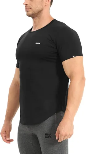 Vista 5 de BROKIG Camiseta de entrenamiento de gimnasio para hombre con diseño de recess, camisetas ligeras de entrenamiento de ajuste casual para hombre