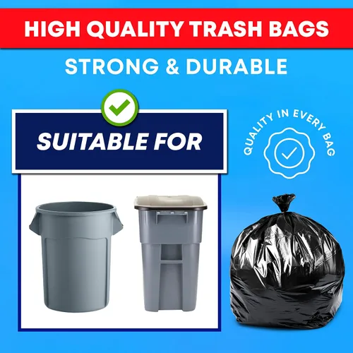 Vista 4 de Tasker Bolsas de basura de 55 galones resistentes, extra grandes