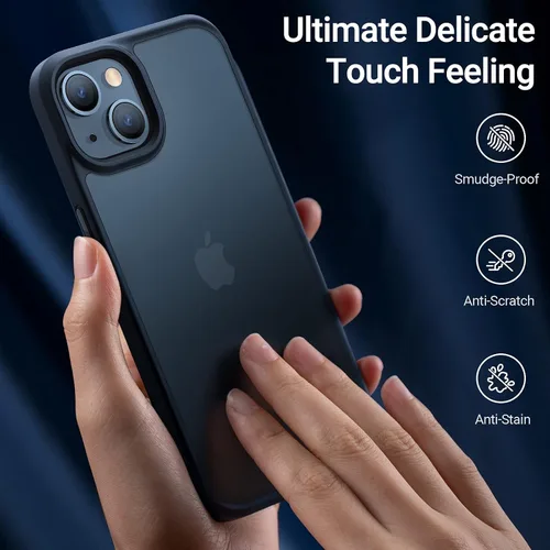Vista 4 de TORRAS Funda a prueba de golpes para iPhone 13/iPhone 14, grado militar, probada en caídas, parte trasera dura protectora delgada para iPhone 13