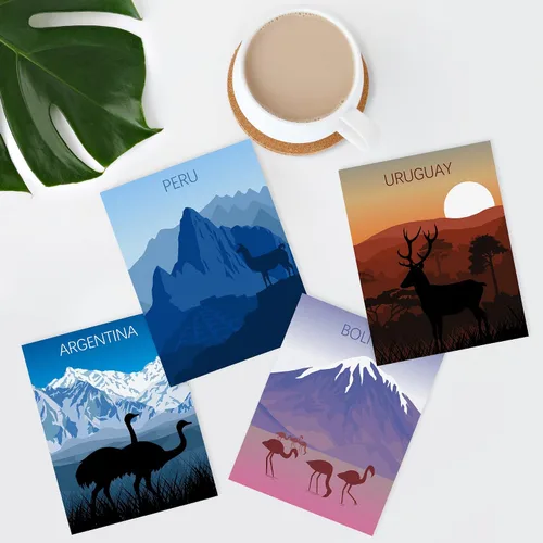 Vista 35 de SIGNWIN Marco de arte de pared de jirafa de safari africano, juego de 4 impresiones coloridas de paisaje, decoración de pared de naturaleza