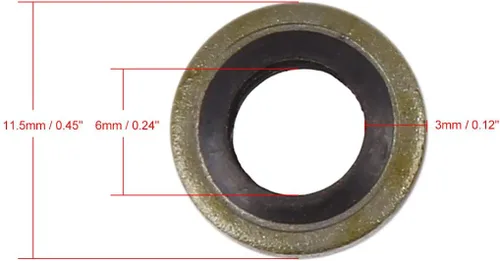 Vista 4 de X AUTOHAUX 25pcs M6 Tono Bronce Motor De Coche Drenaje De Aceite Triturado Plano Juntas De Arandela